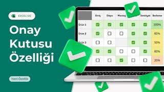 Excelde *YENİ* Kontrol Kutusu CheckBox Özelliği Nasıl Kullanılır?  EXCEL 751