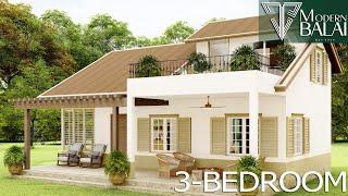 Simple House Design 3-Bedroom Small Farmhouse Idea  90 sqm.