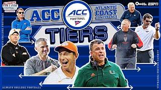 ACC Tiers Miami Clemson Florida St. and then WHO?  Always College Football