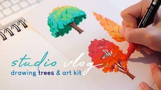 Drawing Simple Trees  Posca Colour Swatches  Art Kit Info