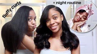 FLUFFY CURLS + SILK WRAP BEDTIME ROUTINE 