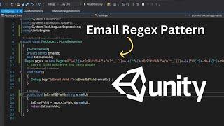Unity Email Input Filed Regex Pattern Check  Nested Mango