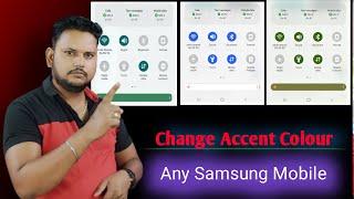 Change Accent Colour  Notification Bar Colour Change  Any Samsung Mobile