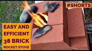 How To Build A 38 Piece Fire Brick Rocket Stove In Minutes #shorts