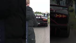 INSANELY LOUD 900HP Novitec Lamborghini Aventador SVJ launch revs & flames