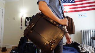 Japanese Dude Indulges in Watching a Made in USA Leather Messenger Bag