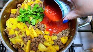 CARNE CON PAPAS  Mexican-Style Ground Beef and Potatoes EASY