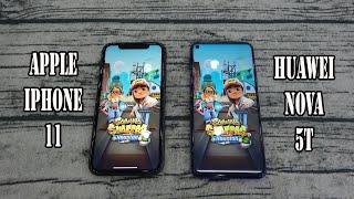 Apple iPhone 11 vs Huawei nova 5T  SpeedTest and Camera comparison