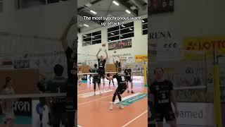 Synchronous Warm Up Attack  #volleyball