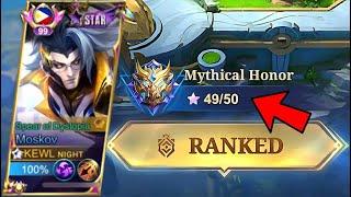 MY LAST GAME BEFORE REACHING MYTHICAL GLORY TOP GLOBAL MOSKOV FULL ROTATION GAMEPLAY