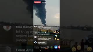 Live  ledakan kapal bermuatan minyak di pulau atas samarinda kaltim