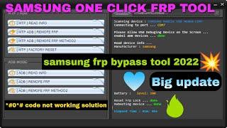 samsung frp enable adb one click done  samsung frp android 12 2022  SAMSUNG ONE CLICK FRP TOOL