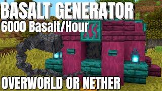 Minecraft 1.16 Survival Basalt Generator How to make a Basalt Generator in the Overworld 2020