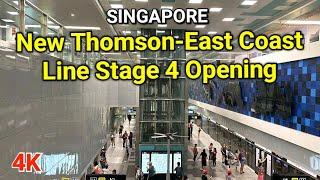 The new Thomson-East Coast Line Stage 4 MRT Tour  Singapore City  Singapore MRT Ride