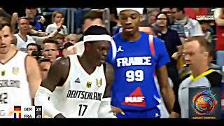 BASKETBALL FIGHT Evan Fournier vs Dennis Schröder  Germany VS France