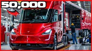 Teslas Semi Factory Construction Progresses Rapidly Towards Annual Production Goal of 50000 Semis