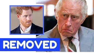 TRAGIC King Charles JUST Removed Prince Harry Counselor Of State And All His Royal Titles