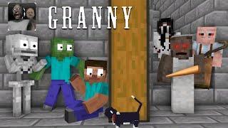 Monster School  All Granny Challenge - Minecraft Animation