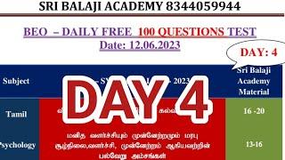 DAY -4-BEO 2023 -DAILY FREE 100 QUESTIONS