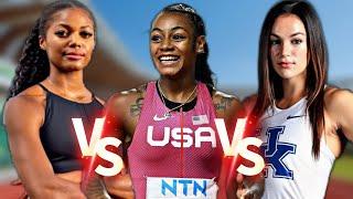 Abby Steiner vs Gabby Thomas vs Shacarri Richardson Womens 200m  US Olympic Trials 2024