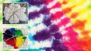 Dyepot Weekly #410 - Tie Dyeing a Sock Blank With Acid Dyes Double Stranded Sock Blank