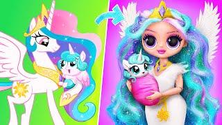 My Little Pony Celestia Anne Oluyor  31 Kendin Yap Oyuncak Bebek Projesi