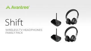 Avantree Shift - Wireless TV Headphones Family Pack Easily Swap Between TVs TV Ready Headphones