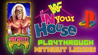 WWF In Your House PS1 Playthrough. The Ultimate Warrior. Hard Difficulty. SEASON MODE.