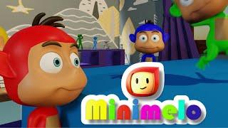 Five little Monkeys Jumping On The Bed MiniMelo - Kids Rhymes - Rhymes For Babies