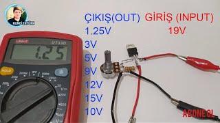 güç kaynağı yapımı lm317 ile ayarlı güç kaynağı lm317 power supply