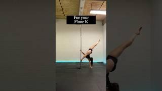 How to do the Pole Move Floor K  Pole Dance Tutorial #poledance #polefitness  #poletrick