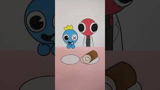 Blue and Red I love you daddy Funny Video #rainbowfriends #shorts #animation #friends #family
