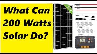 What Can 200 Watts Solar Do RV