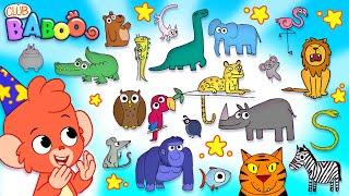 Club Baboo  The Animal Alphabet  Learn the ABC with Baboos cartoon animals