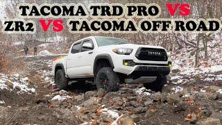 Tacoma TRD Pro vs ZR2 vs Tacoma 4x4 Off Road 2021 Comparison Mid Size Trucks