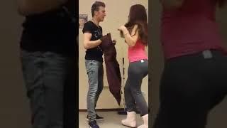 رقص بنت لبنانية مع عشيقها السورية لف وضم  وبوس 