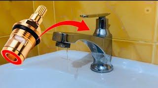 How to Fix Water Leakage Tap  Repair Sink Bathroom Tap - Water leak even close the faucet handle