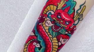 Japanese Dragon Tattoo Time Lapse