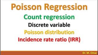 Poisson count regression discrete variable Incidence rate ratio