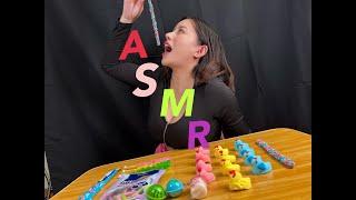 ASMR Colorful Marshmallows Gummies and Candies 【Mukbang Eating Sounds】【English subtitles】