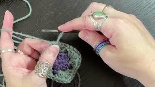 Crochet Standing Double Crochet Granny Square MAL video 6