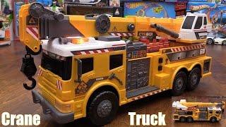 Kids Toy Channel Dickie Toys A Yellow Construction Crane Truck Unboxing w Marxlen