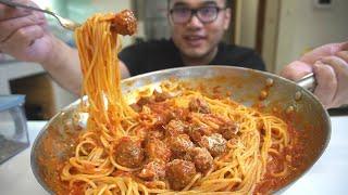 How To Cook EASY SPAGHETTI & MEATBALL RECIPE