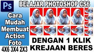 Tutorial photoshop {cara mudah membuat action foto ukuran 2x3 3x4 4x6}