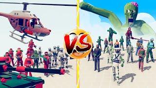 ZOMBIE TEAM vs MODERN MILITARY TEAM - Totally Accurate Battle Simulator TABS