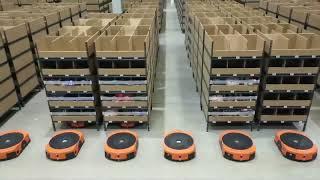 Automated guided vehicle AGV  Automated mobile robot playground for E-commerce logistics solution