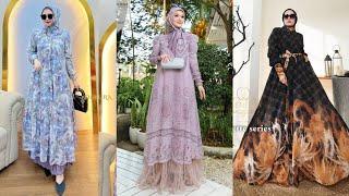 Trend Model Gamis Set Hijab Full Motif Terbaru Oktober 2023