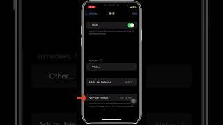 Set WIFI Auto Join Hotspot To Automatic.. #iphone #shortsfeed #tipsandtricks