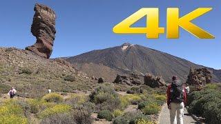 4K  Climbing 3718 m active Volcano Mount Teide on Tenerife