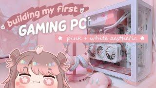 building my first gaming PC  $1800 pink + white aesthetic build  rtx 3080